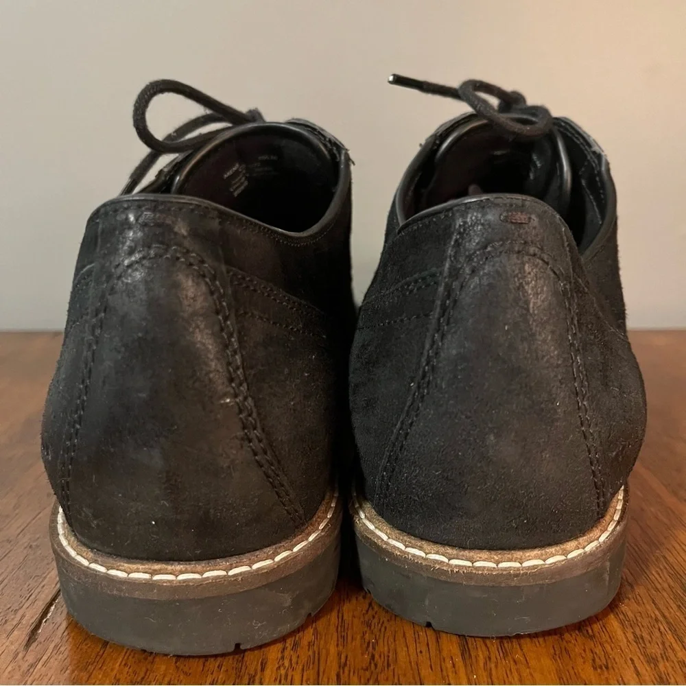 Cole Haan Grand Suede Oxford Mens 11.5Leather Lace Up Comfort Shoe Black Nu buck